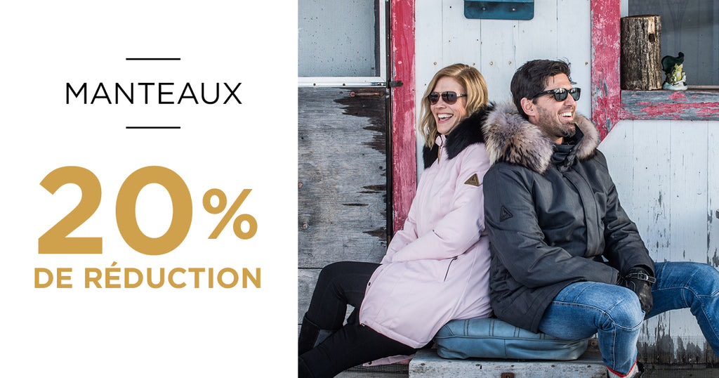20% de rabais sur tous les coupe-vents d’hiver