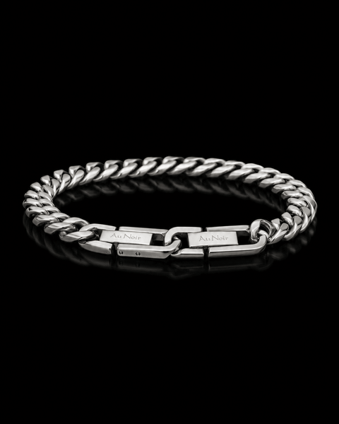 BRACELET CUBAN, Silver - AU NOIR