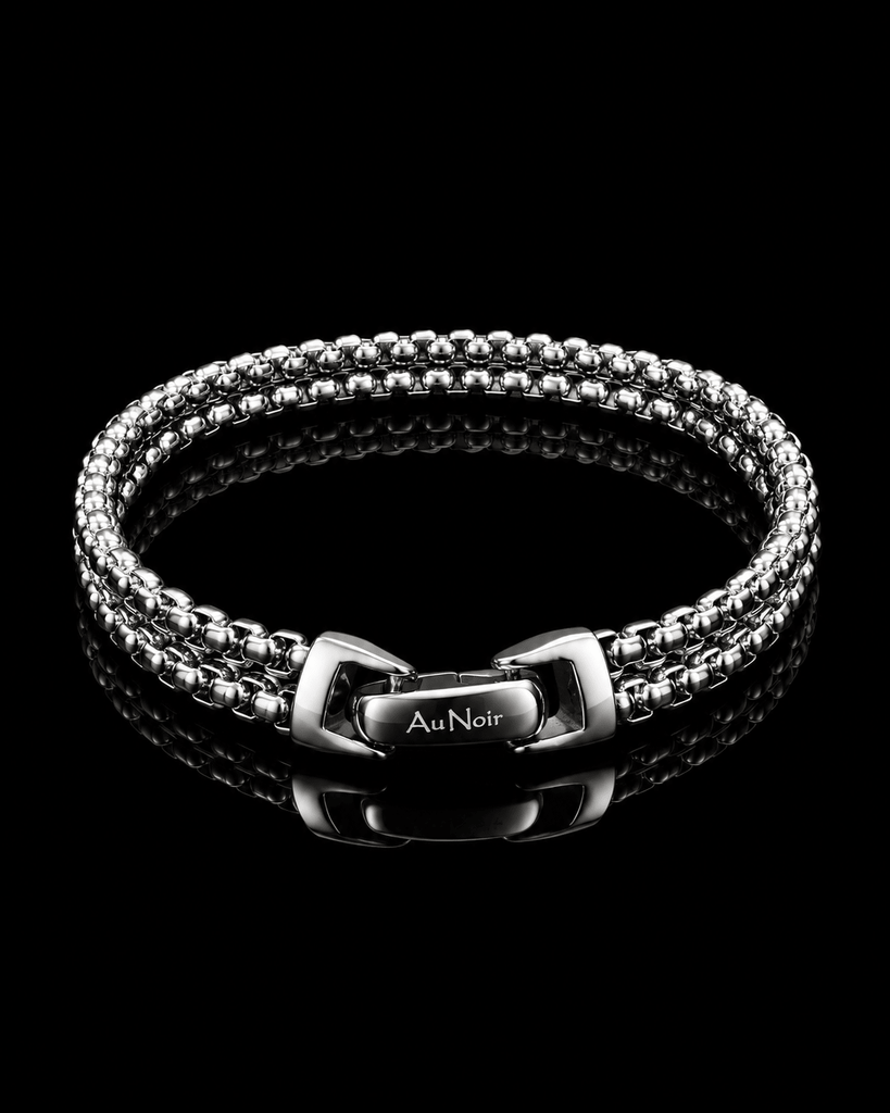 BRACELET LINK, Silver - AU NOIR