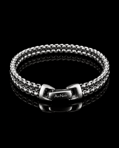BRACELET LINK, Silver - AU NOIR