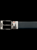 CEINTURE RÉVERSIBLE | DESOTO BRUSHED NICKLE, tan - navy - AU NOIR