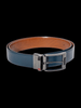 CEINTURE RÉVERSIBLE | DESOTO GUNMETAL, tan - navy - AU NOIR