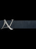 CEINTURE RÉVERSIBLE | SHELBY BRUSHED NICKLE, navy - AU NOIR