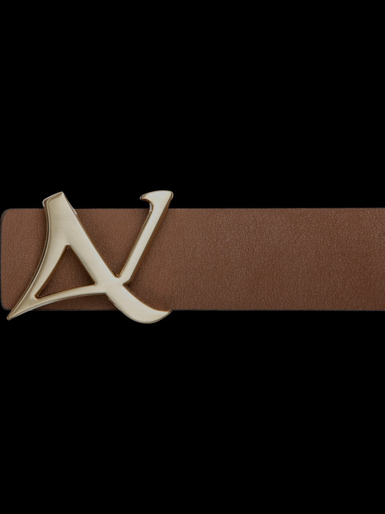 CEINTURE RÉVERSIBLE | SHELBY GOLD, brun - AU NOIR