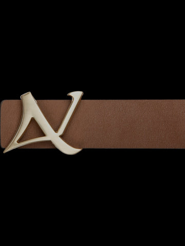 CEINTURE RÉVERSIBLE | SHELBY GOLD, brun - AU NOIR