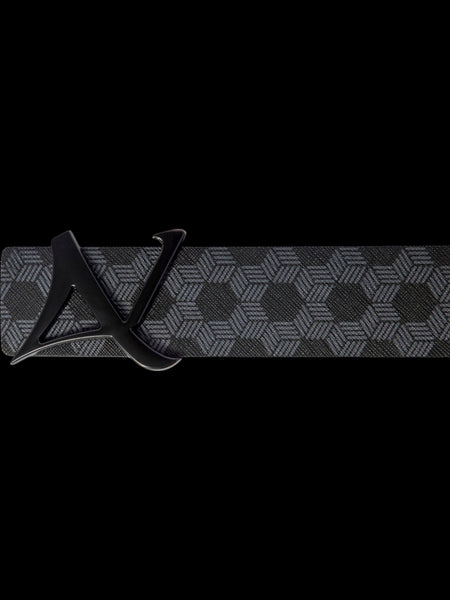 CEINTURE RÉVERSIBLE | SHELBY GUNMETAL, black - AU NOIR
