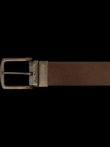 CEINTURE RÉVERSIBLE | STRAUSS BRASS, noir - brun - AU NOIR