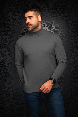 CHANDAIL EN LAINE MÉRINOS | ARKANES, Dark Grey - AU NOIR