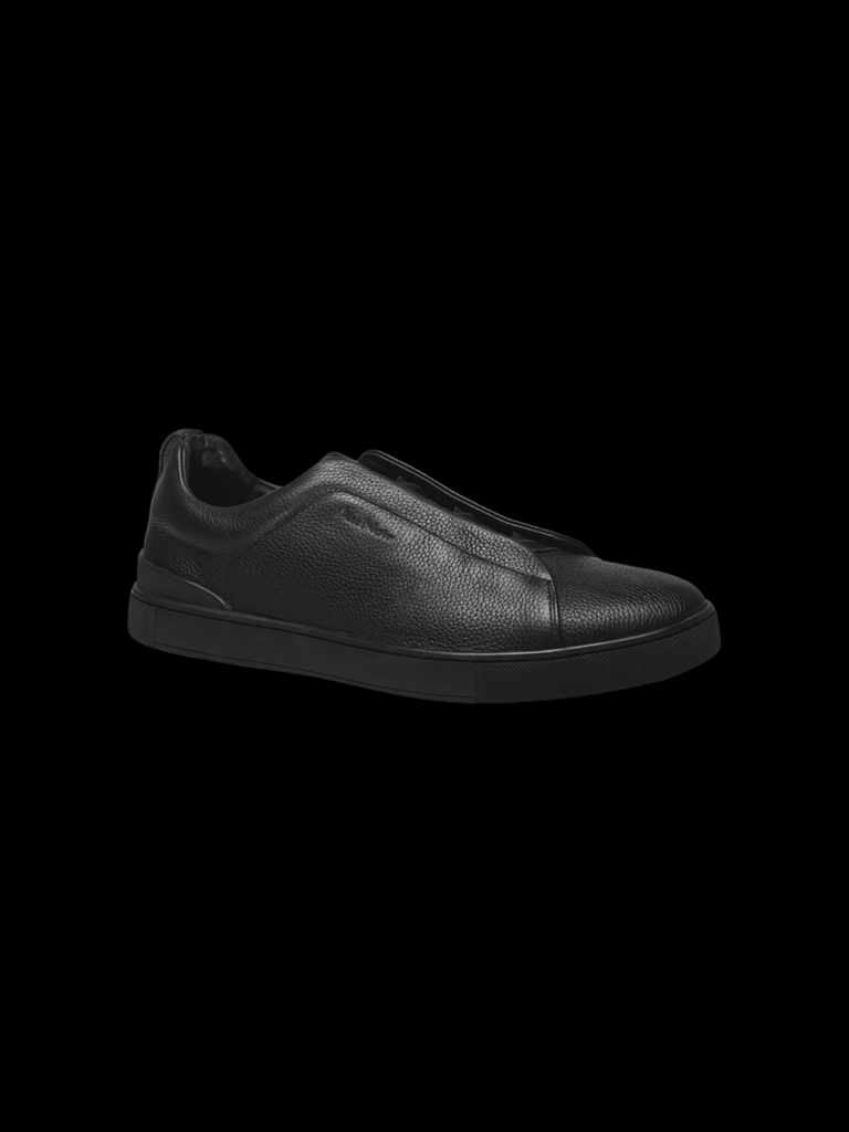 CHAUSSURE CUIRE SLIP - ON | HOLDEN, Black - AU NOIR