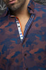 CHEMISE | ABRAHAM, Navy Orange - AU NOIR