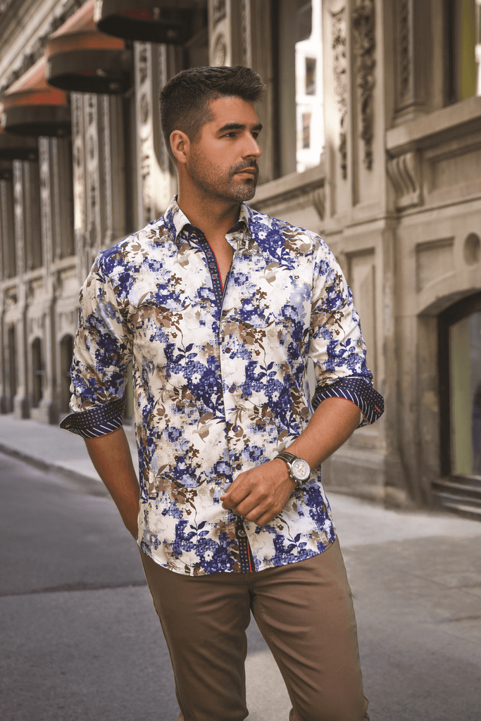 CHEMISE | ACE, Navy Tobacco - AU NOIR