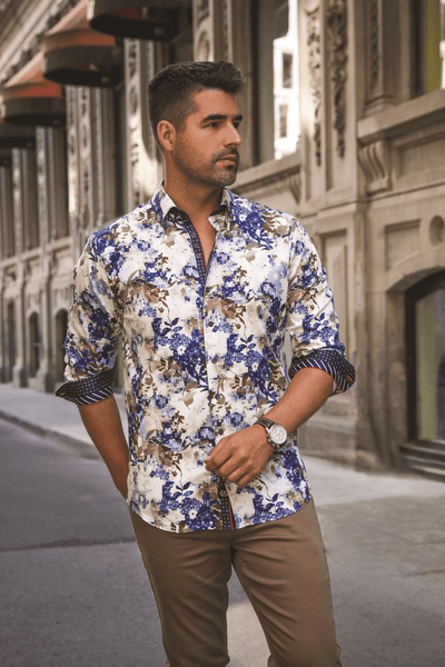 CHEMISE | ACE, Navy Tobacco - AU NOIR