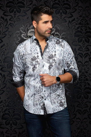 CHEMISE | CASCAIS, White Teal - AU NOIR