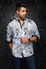 CHEMISE | CASCAIS, White Teal - AU NOIR