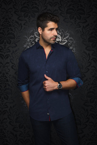 CHEMISE | DUNN, Navy - AU NOIR