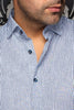 CHEMISE EN LIN | BERNAL, Cobalt - AU NOIR