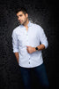 CHEMISE EN LIN | GERE, Blue - AU NOIR