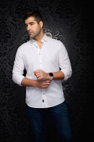 CHEMISE EN LIN | HUMPHREY, Beige - AU NOIR