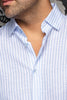 CHEMISE EN LIN | MENDELSOHN, Blue - AU NOIR