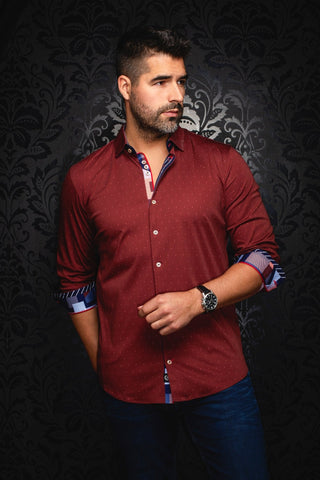 CHEMISE | HOUND, Burgundy - AU NOIR
