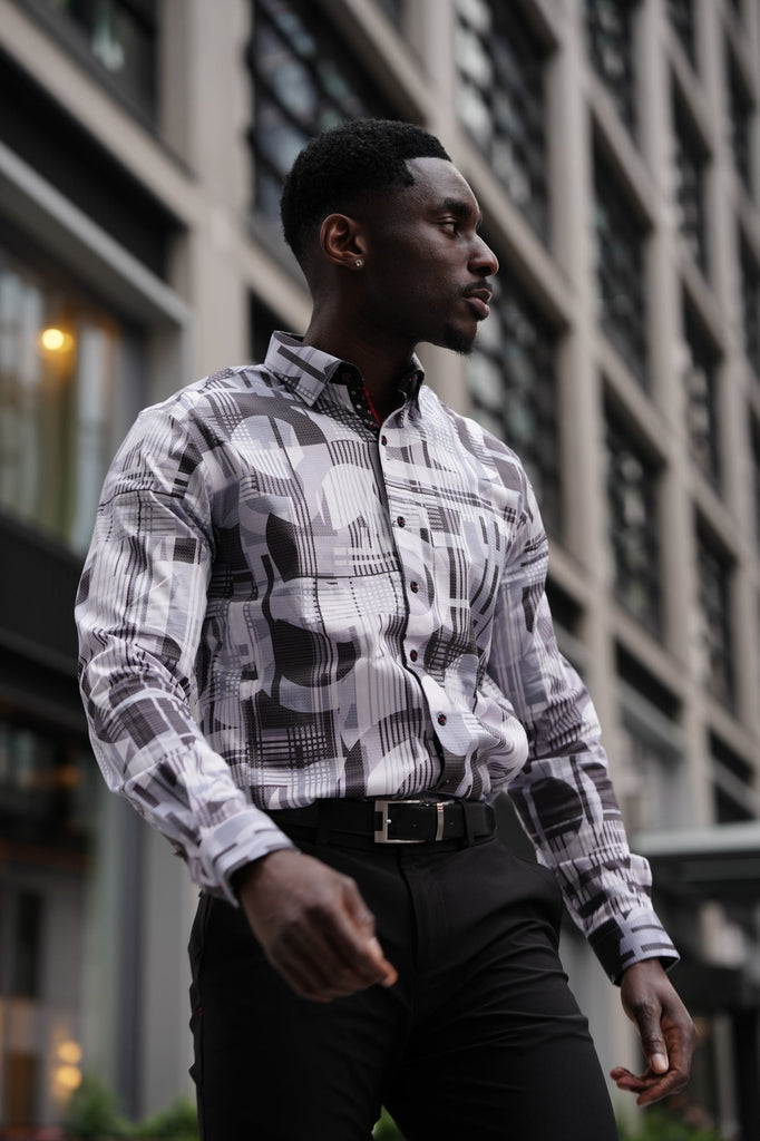 CHEMISE | LAJEDO, Grey - AU NOIR