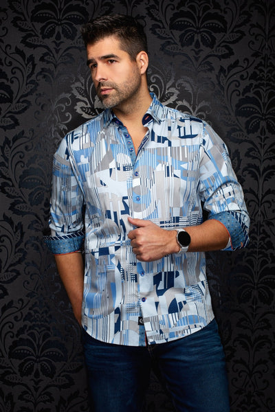 CHEMISE | LAJEDO, Light Blue - AU NOIR