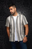CHEMISE MANCHES COURTES COL OUVERT | RAJ - T, Cream Black - AU NOIR