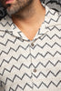 CHEMISE MANCHES COURTES COL OUVERT | RAJ - T, Stone Black - AU NOIR