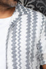 CHEMISE MANCHES COURTES COL OUVERT | RAJ - T, White Navy - AU NOIR