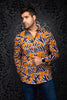 CHEMISE | TYLER, Tobacco Navy - AU NOIR