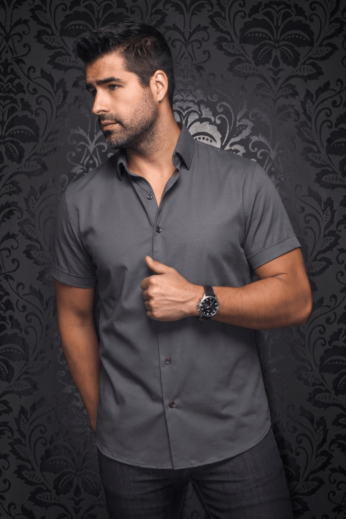 MANCHES COURTES EXTENSIBLE | ALEX-SLD, Dark Grey - AU NOIR