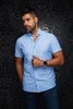 MANCHES COURTES NYLON | NICK GEO, Blue - AU NOIR