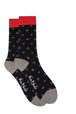 PAIRE DE BAS POUR HOMME EN COTON MERCERISÉ - AU NOIR