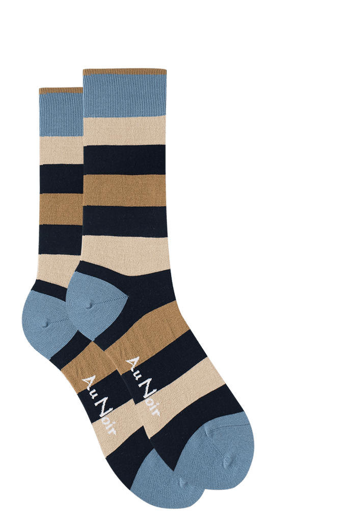 PAIRE DE BAS POUR HOMME EN COTON MERCERISÉ - AU NOIR