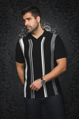 POLO LAINE DE MÉRINOS | AVERY, Black - AU NOIR
