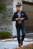 VESTON | ELBA, Navy Brown - AU NOIR